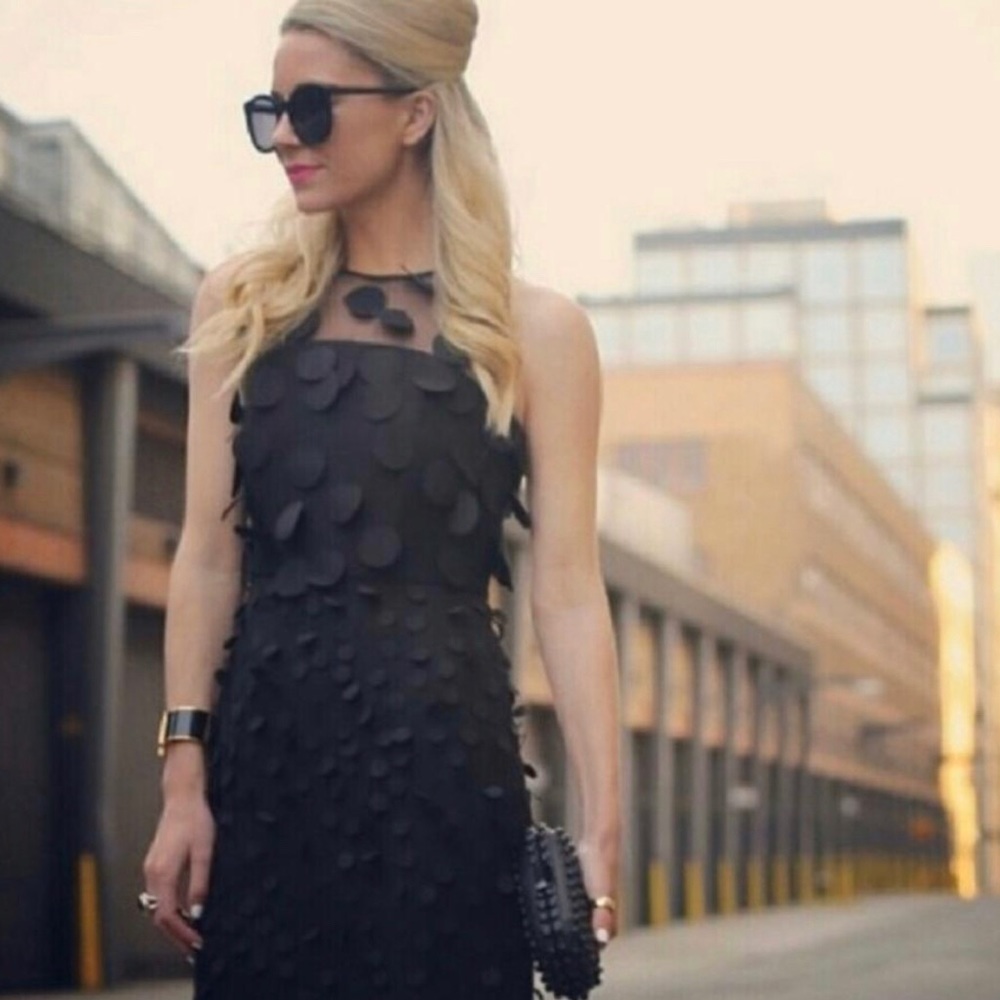 Anthropologie Maeve ‘Effervescence’ dress in sheer black